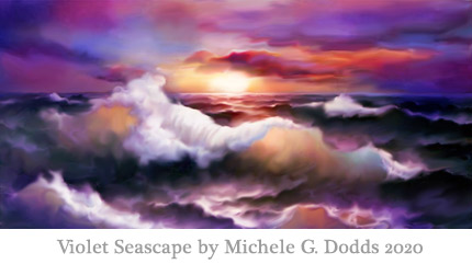 Violet Seascape Image