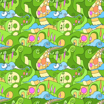 Green Swirl Fabric