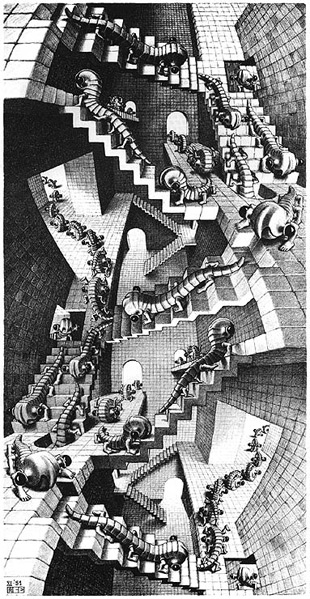 Escher Stairs Drawing