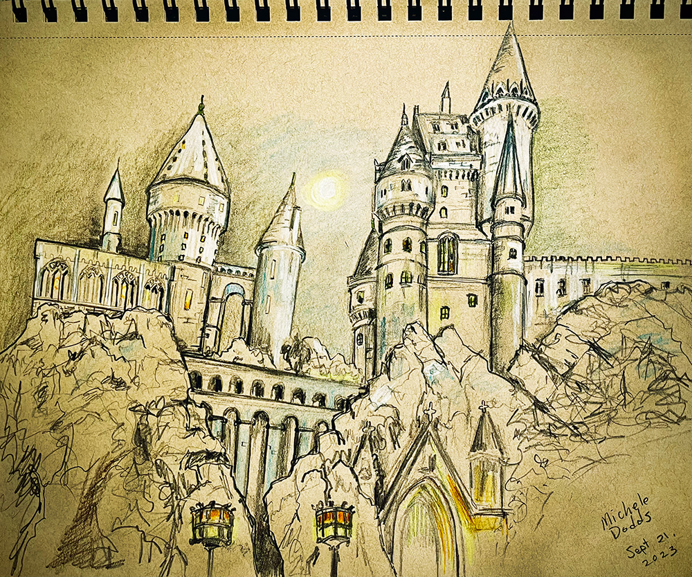 Hogwarts Castle Drawing
