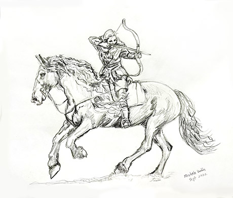 Horse Archer Drawing Image
