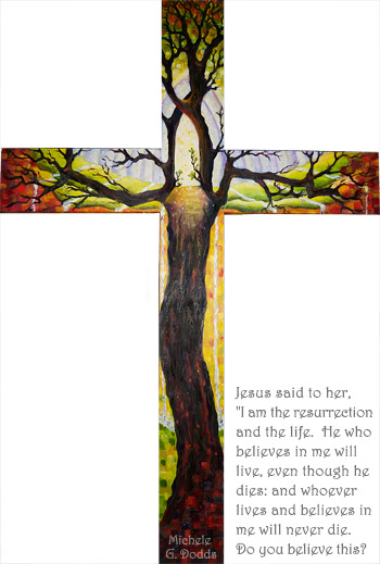 Cross Tree Painting