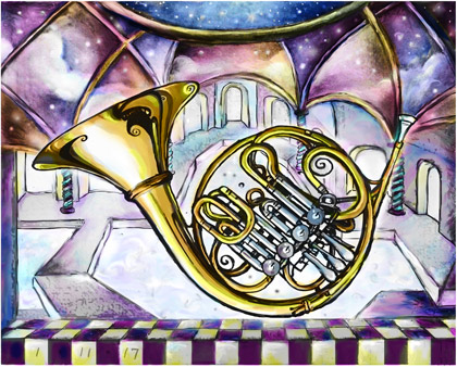 French Horn Art