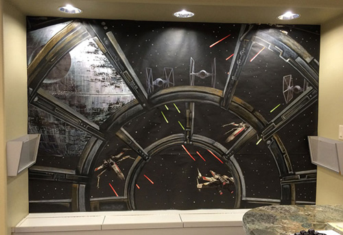 Millennium Falcon Mural