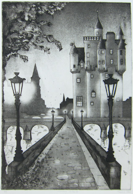 Morning Silence Etching