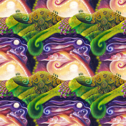Grass Heart Fabric