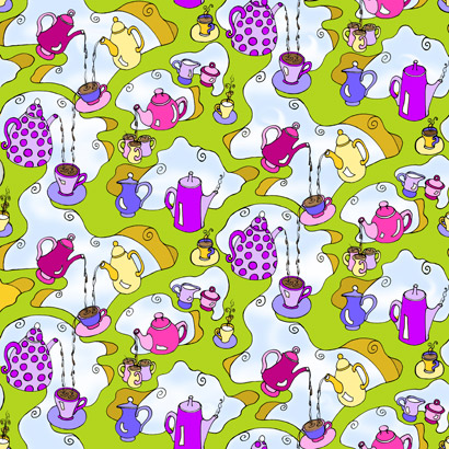 Teapots Fabric